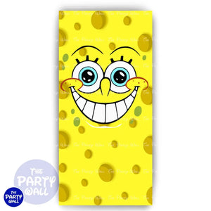 Bob Esponja - Funda para mampara de punta redonda o rectangular Mampara de punta redonda