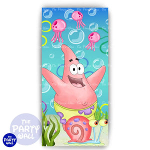 Bob Esponja - Funda para mampara de punta redonda o rectangular Mampara de punta redonda