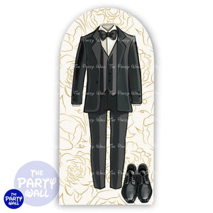 Boda - Funda para mampara de punta redonda o rectangular Mampara de punta redonda