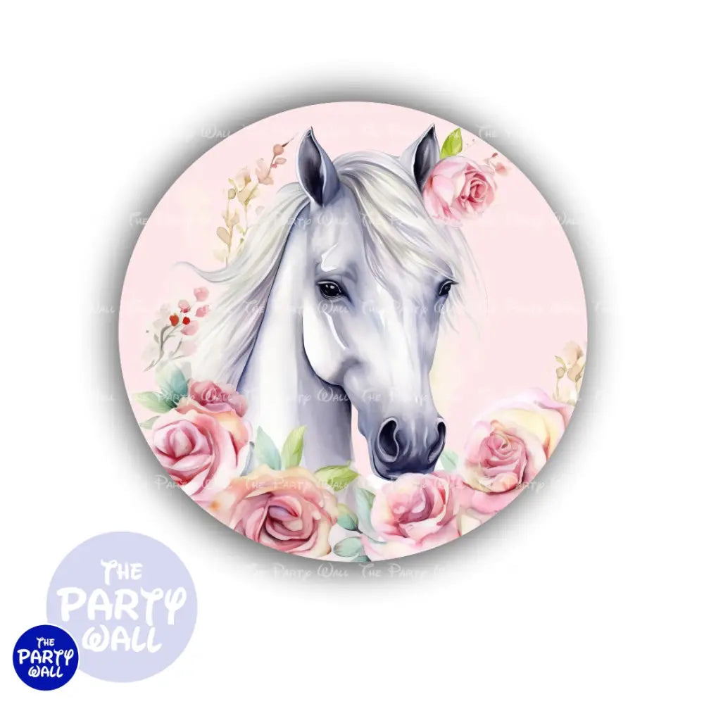 Caballos - Funda para mampara circular Circular