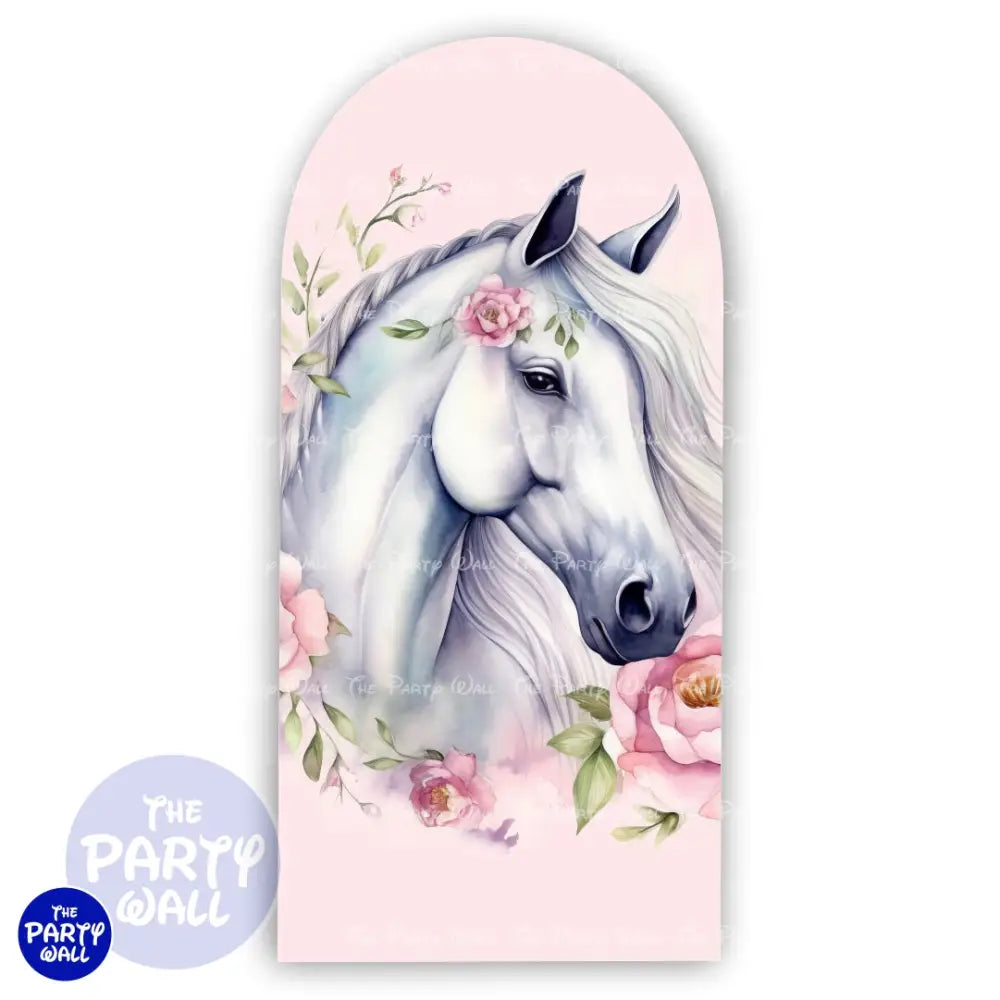 Caballos - Funda para mampara de punta redonda o rectangular Mampara de punta redonda