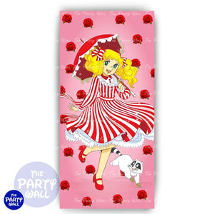 Candy Candy - Funda para mampara de punta redonda o rectangular Mampara de punta redonda