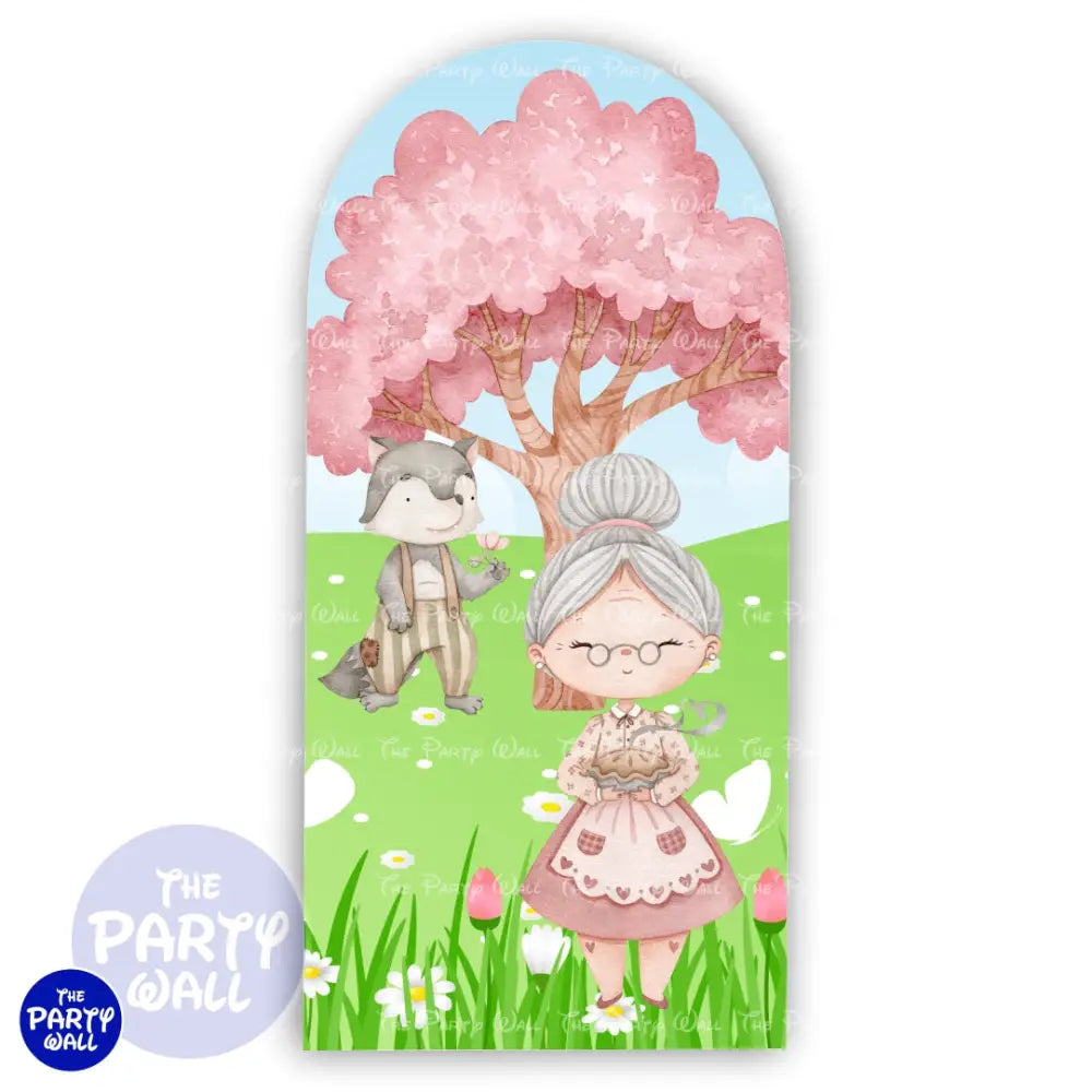 Caperucita Roja - Funda para mampara de punta redonda o rectangular Mampara de punta redonda