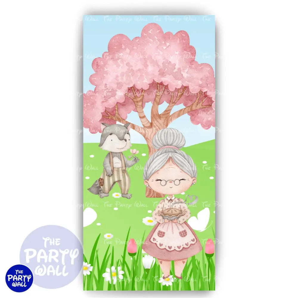 Caperucita Roja - Funda para mampara de punta redonda o rectangular Mampara de punta redonda