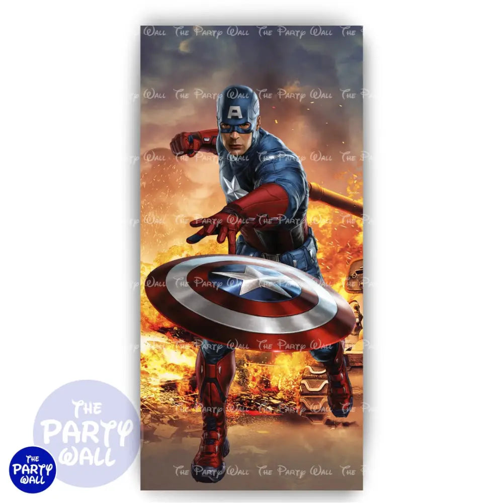 Capitán América - Funda para mampara de punta redonda o rectangular Mampara de punta redonda