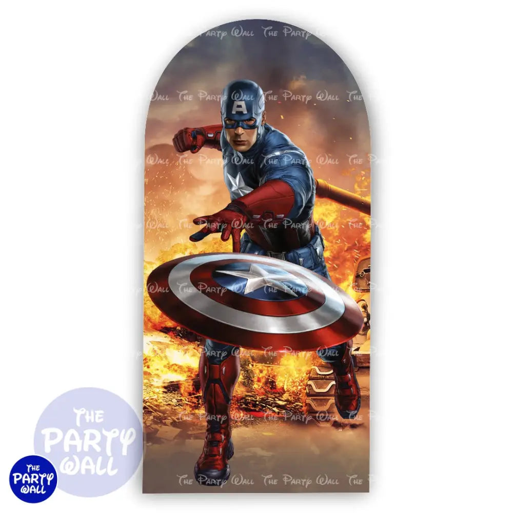 Capitán América - Funda para mampara de punta redonda o rectangular Mampara de punta redonda
