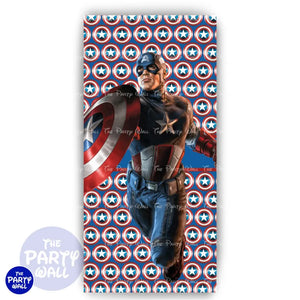 Capitán América - Funda para mampara de punta redonda o rectangular Mampara de punta redonda