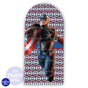 Capitán América - Funda para mampara de punta redonda o rectangular Mampara de punta redonda