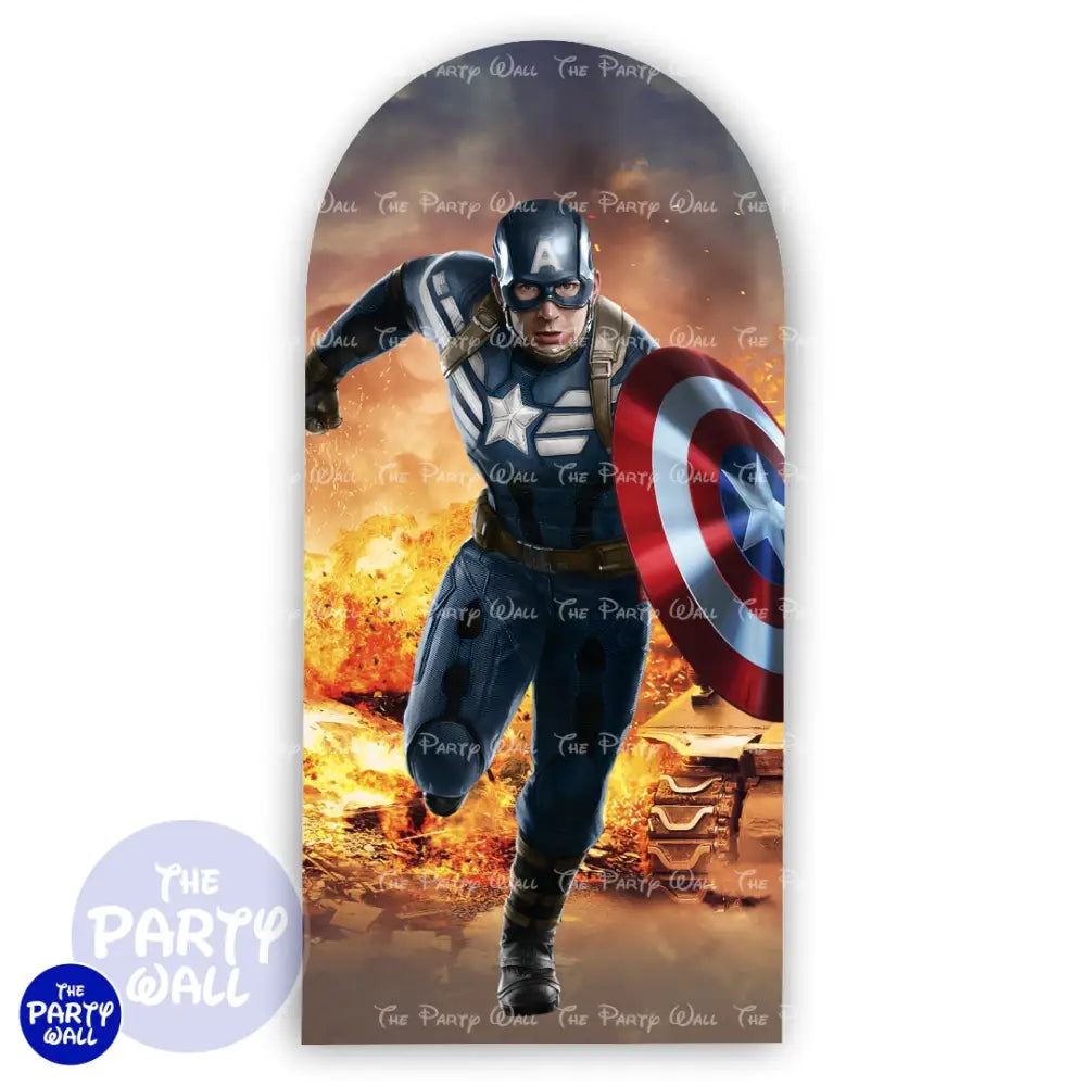 Capitán América - Funda para mampara de punta redonda o rectangular Mampara de punta redonda