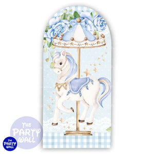 Carrusel Cute - Funda para mampara de punta redonda o rectangular Mampara de punta redonda