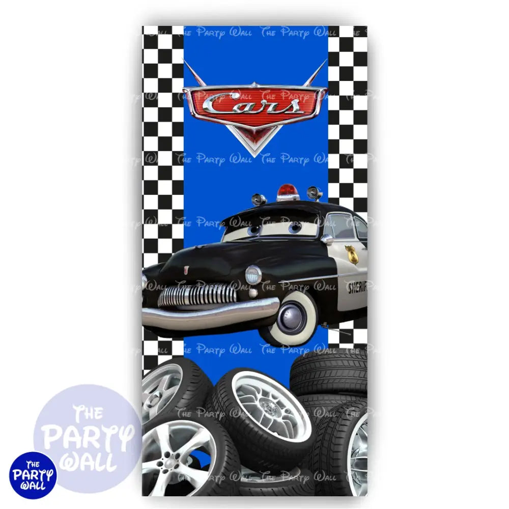 Cars - Funda para mampara de punta redonda o rectangular Mampara de punta redonda