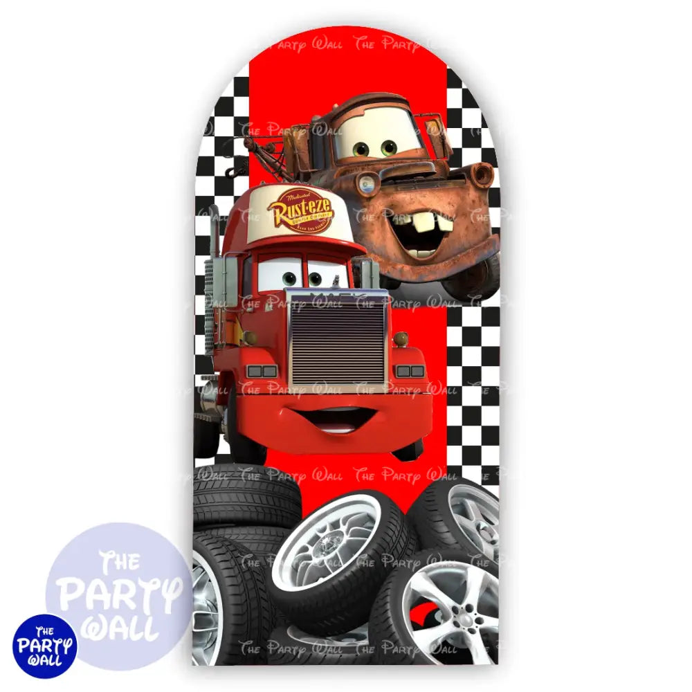 Cars - Funda para mampara de punta redonda o rectangular Mampara de punta redonda