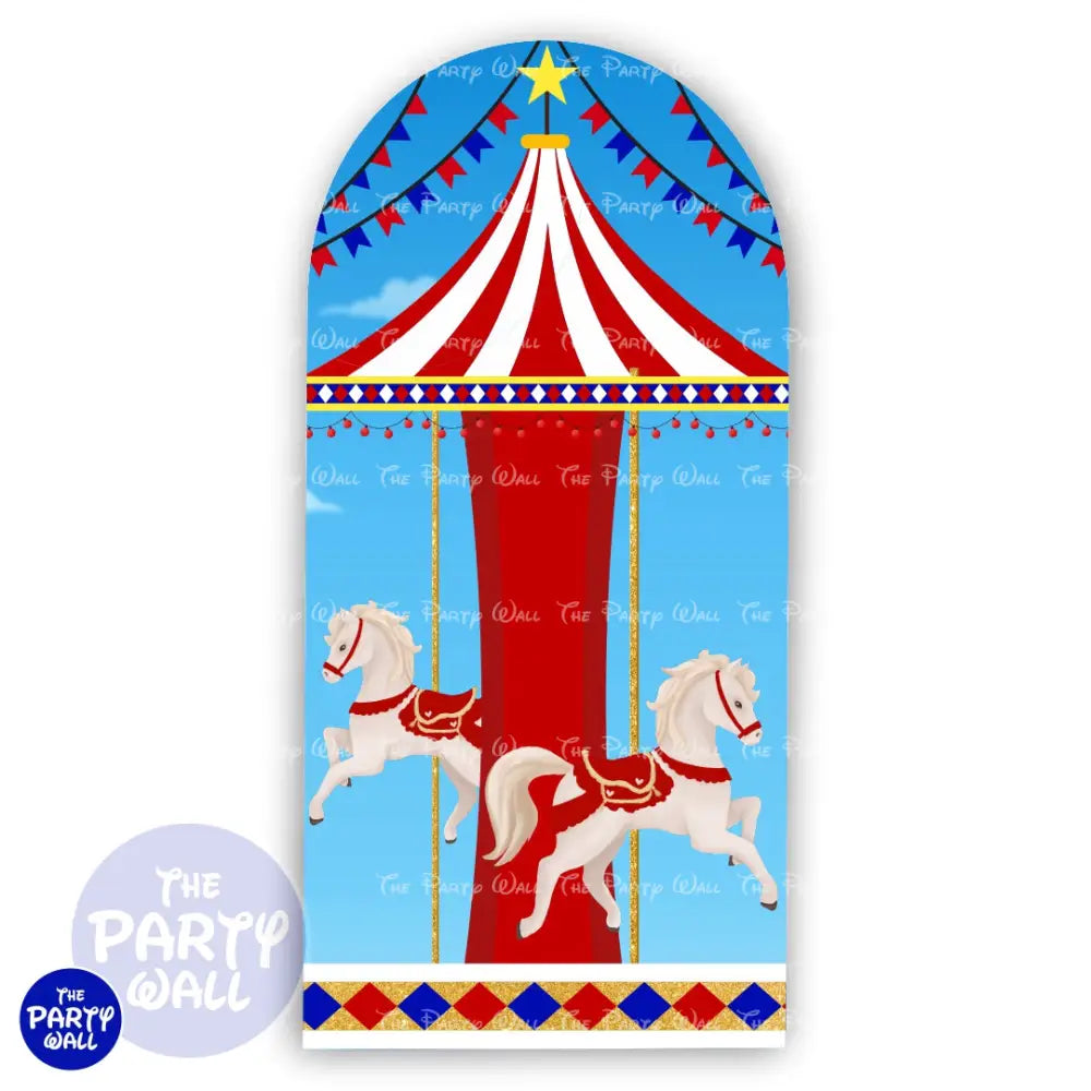 Circo - Funda para mampara de punta redonda o rectangular Mampara de punta redonda