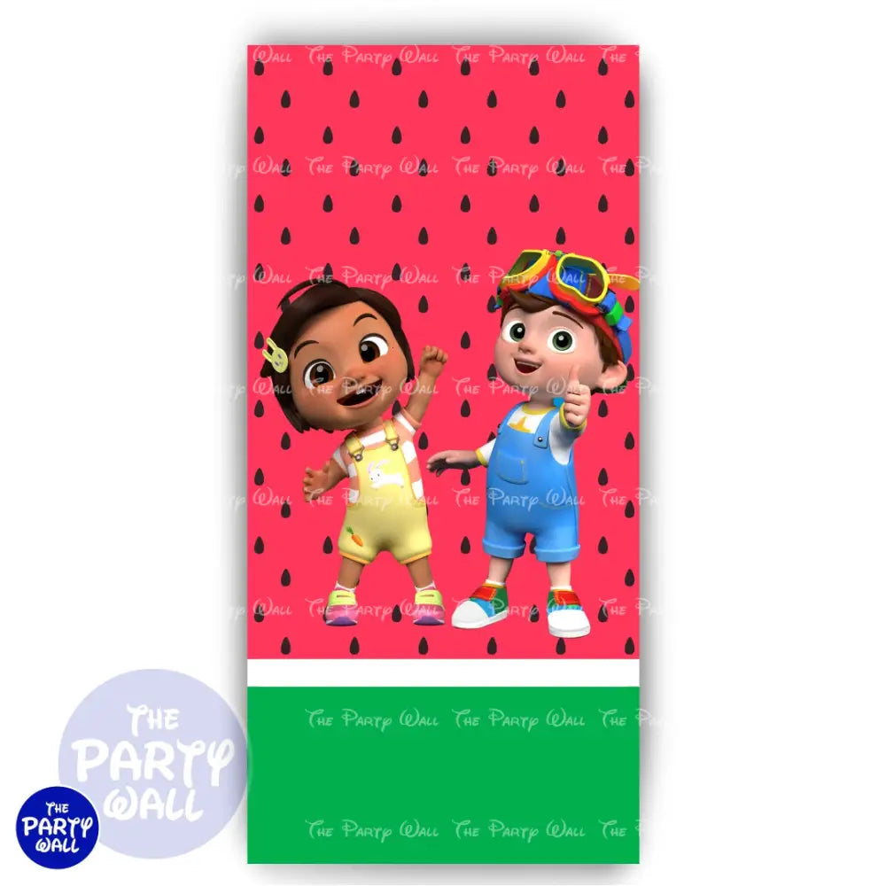 Cocomelon - Funda para mampara de punta redonda o rectangular Mampara de punta redonda