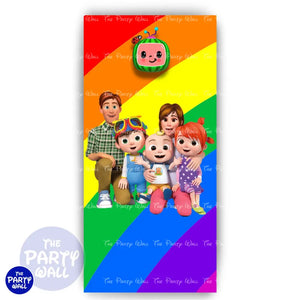 Cocomelon - Funda para mampara de punta redonda o rectangular Mampara de punta redonda