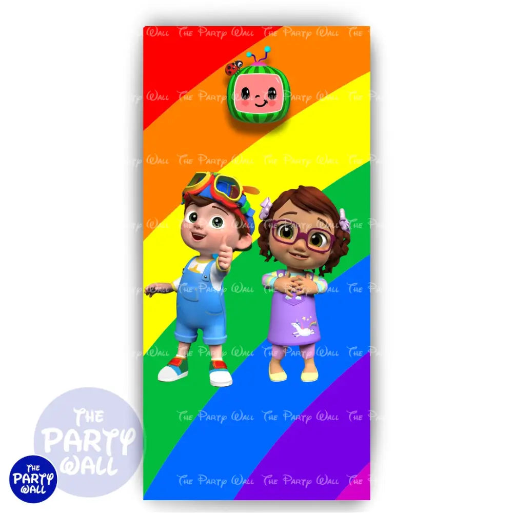 Cocomelon - Funda para mampara de punta redonda o rectangular Mampara de punta redonda