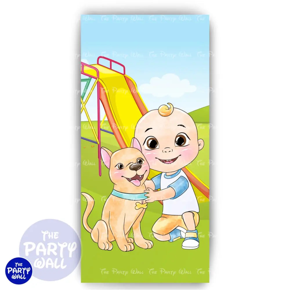 Cocomelon - Funda para mampara de punta redonda o rectangular Mampara de punta redonda