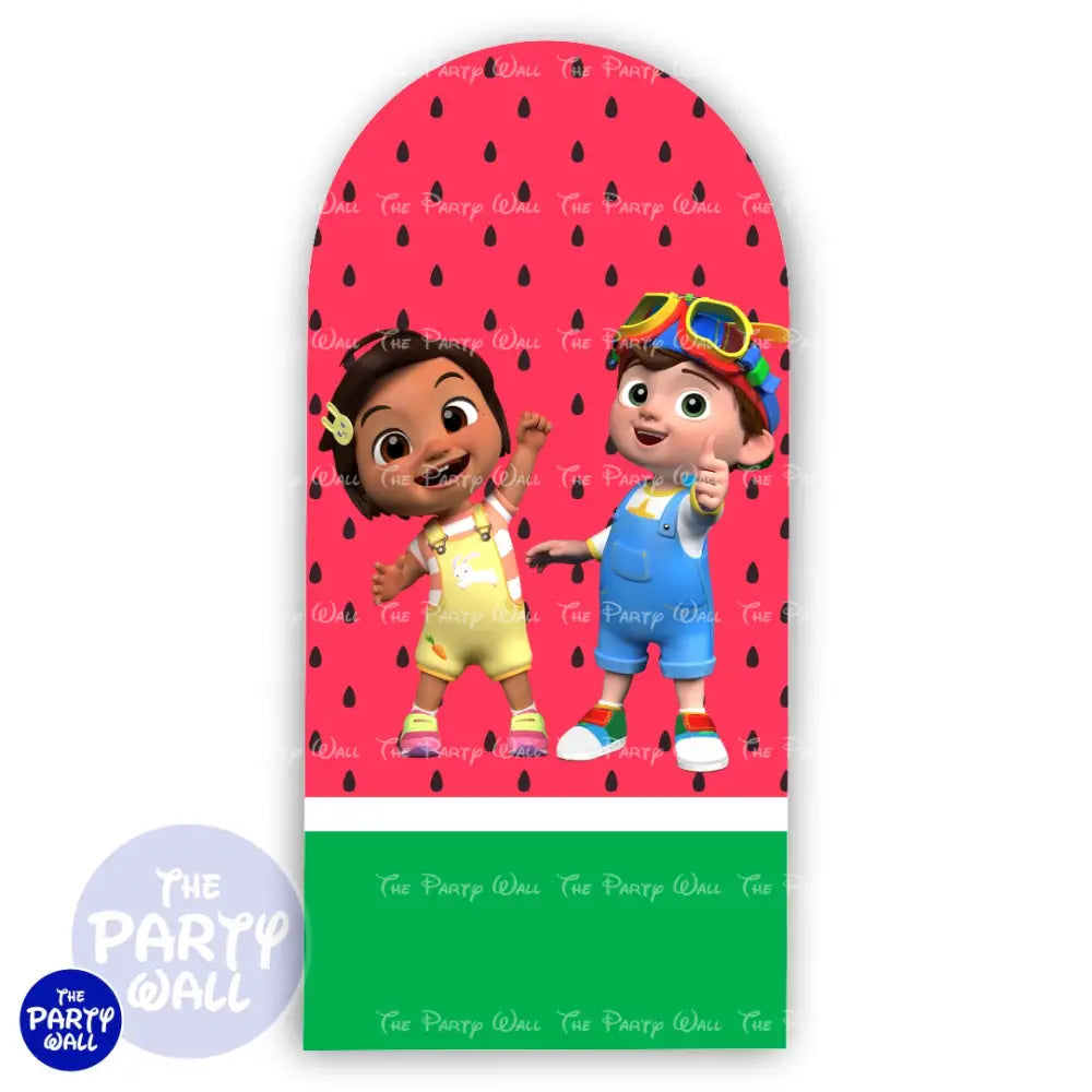 Cocomelon - Funda para mampara de punta redonda o rectangular Mampara de punta redonda