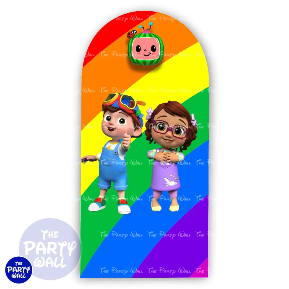 Cocomelon - Funda para mampara de punta redonda o rectangular Mampara de punta redonda