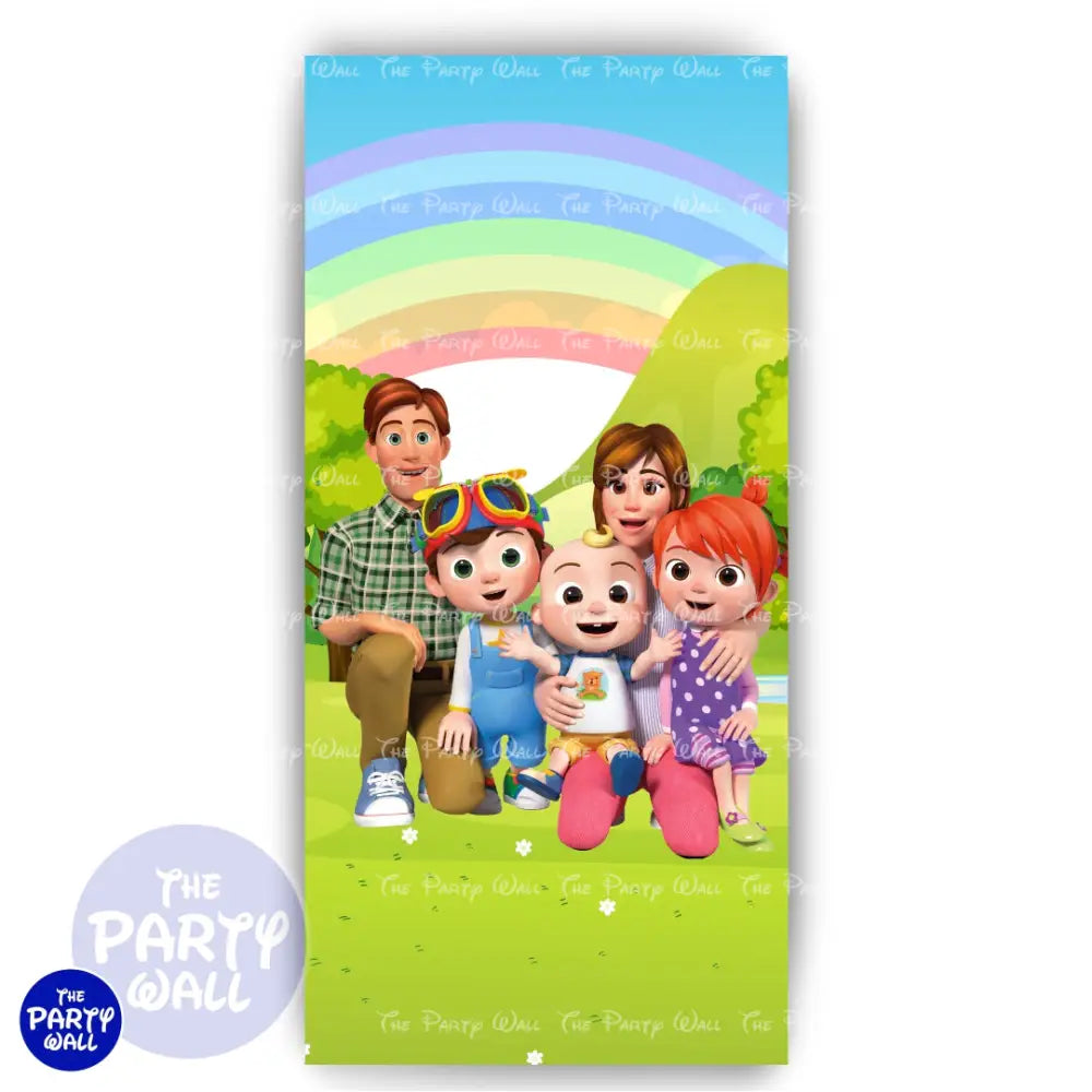 Cocomelon - Funda para mampara de punta redonda o rectangular Mampara de punta redonda