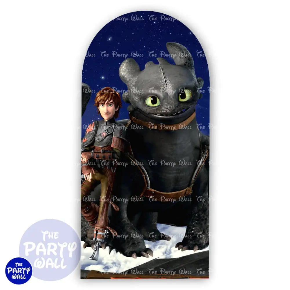 Como entrenar a tu dragón - Funda para mampara de punta redonda o rectangular Mampara de punta redonda