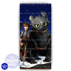 Como entrenar a tu dragón - Funda para mampara de punta redonda o rectangular Mampara de punta redonda