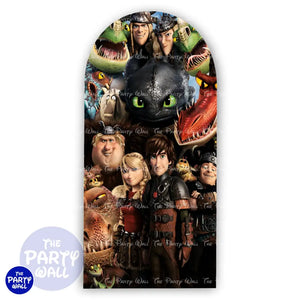 Como entrenar a tu dragón - Funda para mampara de punta redonda o rectangular Mampara de punta redonda