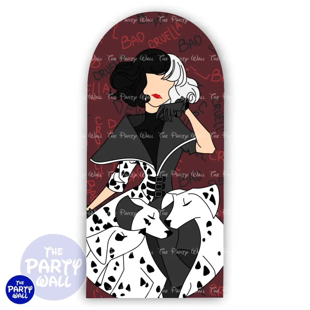 Cruella de Vil - Funda para mampara de punta redonda o rectangular Mampara de punta redonda