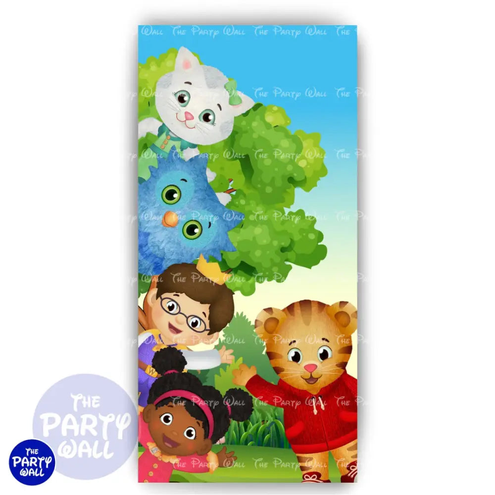 Daniel el Tigre - Funda para mampara de punta redonda o rectangular Mampara de punta redonda