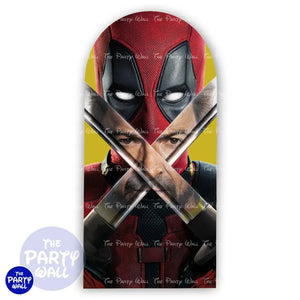 Deadpool y Wolverine - Funda para mampara de punta redonda o rectangular Mampara de punta redonda