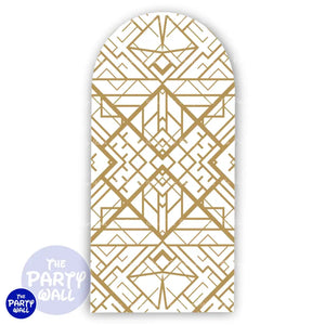 Década de los 20s - Funda para mampara de punta redonda o rectangular Mampara de punta redonda