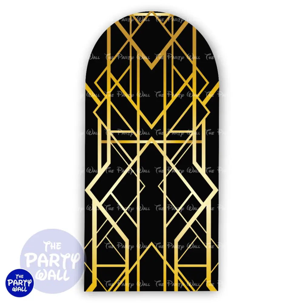 Década de los 20s - Funda para mampara de punta redonda o rectangular Mampara de punta redonda