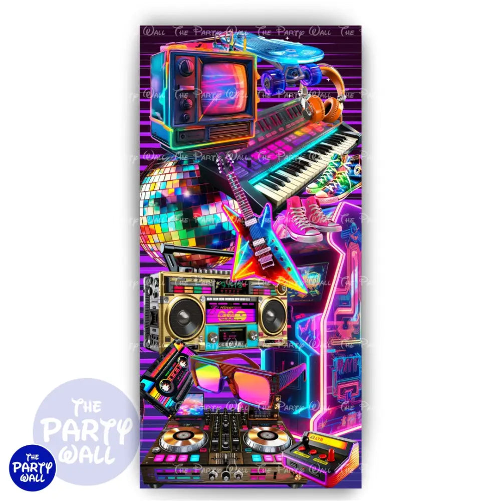 Década de los 80s - Funda para mampara de punta redonda o rectangular Mampara de punta redonda