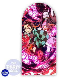 Demon Slayer - Funda para mampara de punta redonda o rectangular Mampara de punta redonda