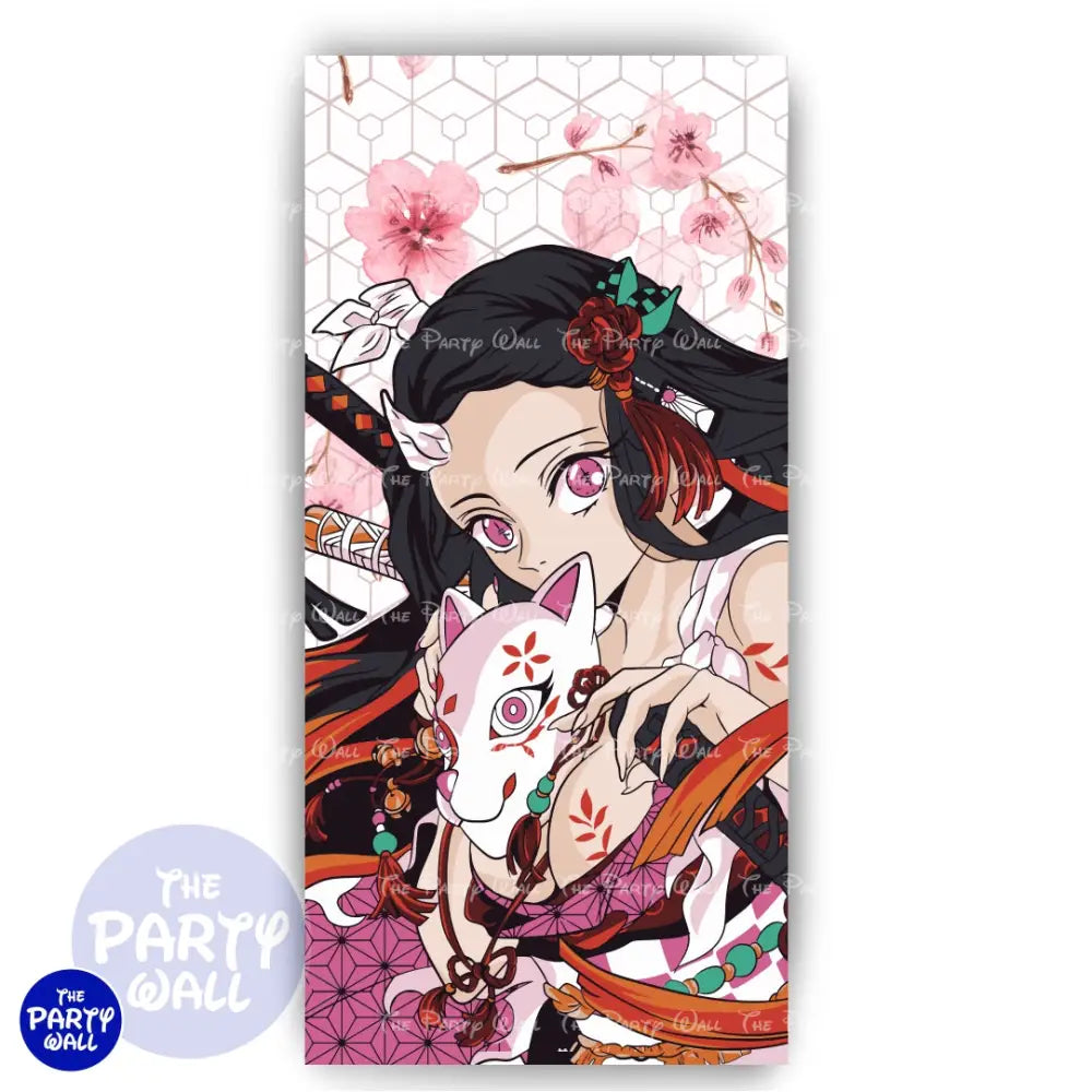 Demon Slayer - Funda para mampara de punta redonda o rectangular Mampara de punta redonda