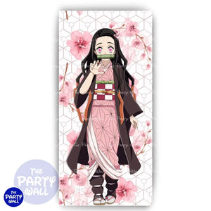 Demon Slayer - Funda para mampara de punta redonda o rectangular Mampara de punta redonda