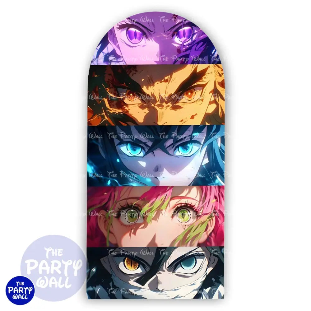 Demon Slayer - Funda para mampara de punta redonda o rectangular Mampara de punta redonda