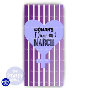 Día de la Mujer - Funda para mampara de punta redonda o rectangular Mampara de punta redonda