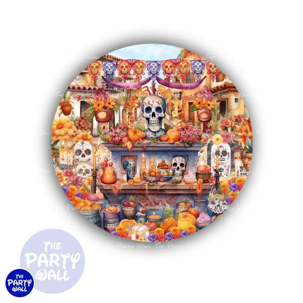 Día de Muertos - Funda para mampara circular Circular