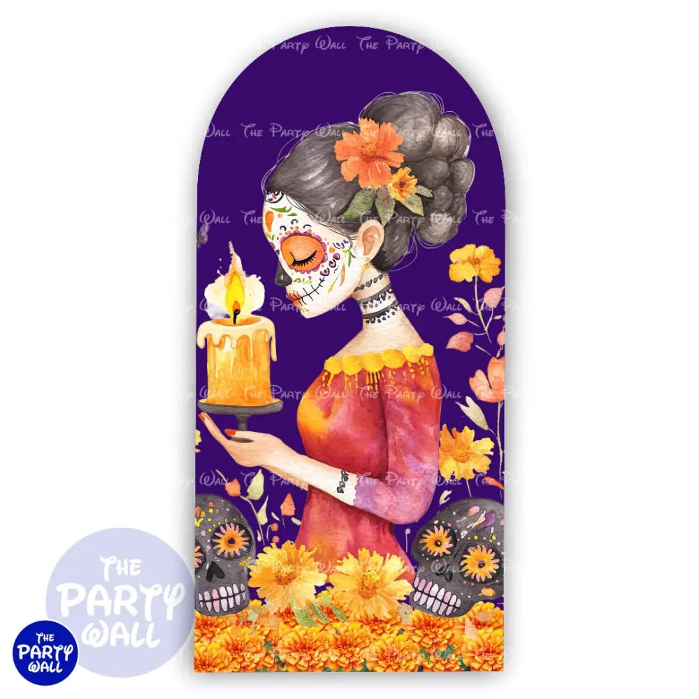 Día de Muertos - Funda para mampara de punta redonda o rectangular Mampara de punta redonda