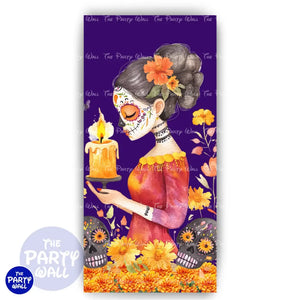 Día de Muertos - Funda para mampara de punta redonda o rectangular Mampara de punta redonda