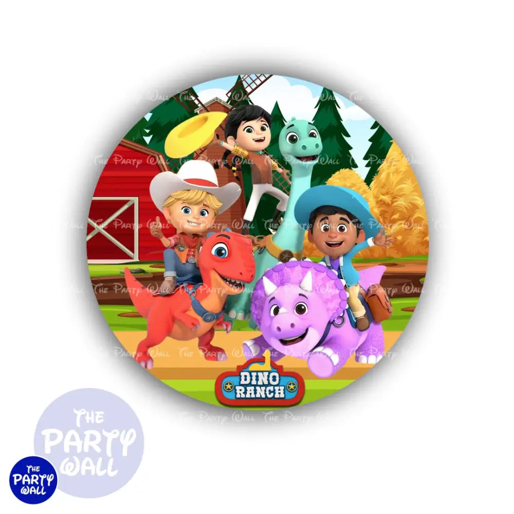 Dino Ranch - Funda para mampara circular Circular