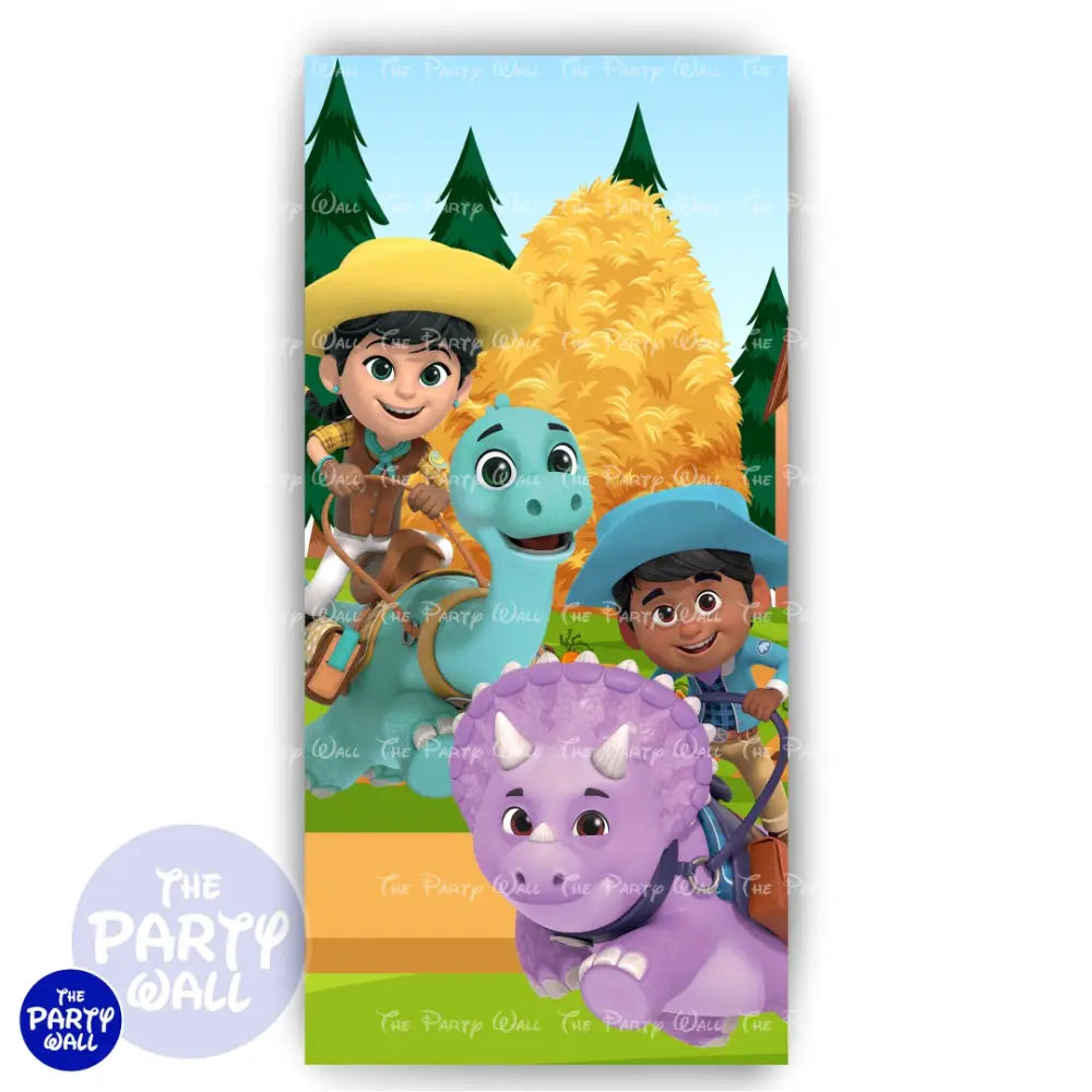 Dino Ranch - Funda para mampara de punta redonda o rectangular Mampara de punta redonda