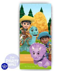 Dino Ranch - Funda para mampara de punta redonda o rectangular Mampara de punta redonda