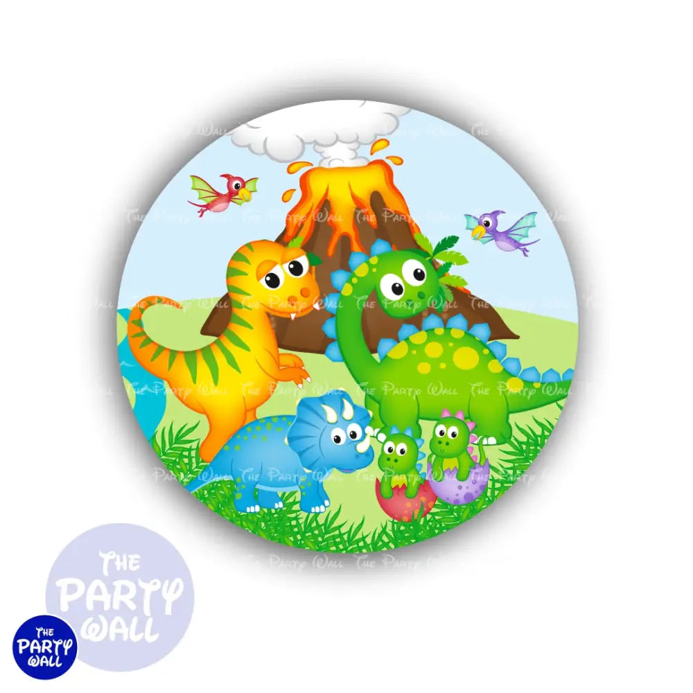 Dinosaurios Cute - Funda para mampara circular Circular
