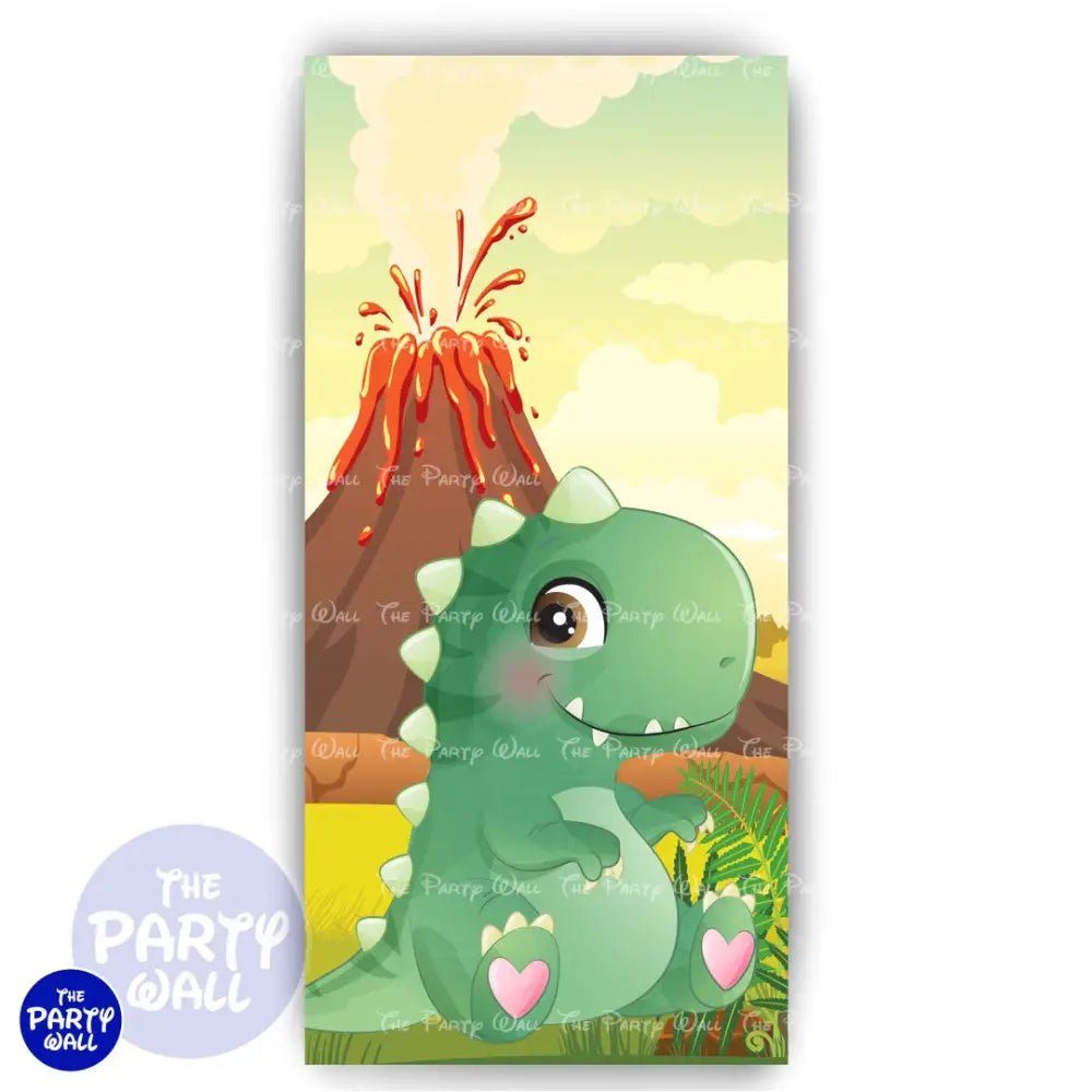 Dinosaurios Cute - Funda para mampara de punta redonda o rectangular Mampara de punta redonda