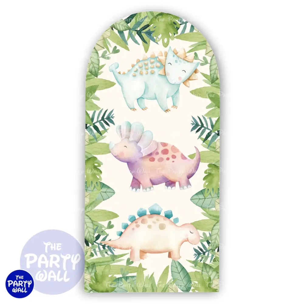 Dinosaurios Cute - Funda para mampara de punta redonda o rectangular Mampara de punta redonda