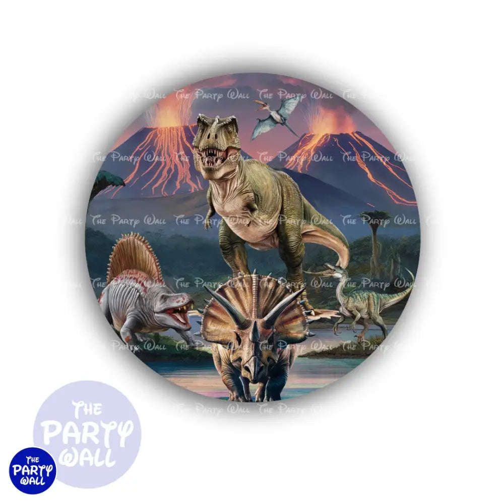 Dinosaurios - Funda para mampara circular Circular