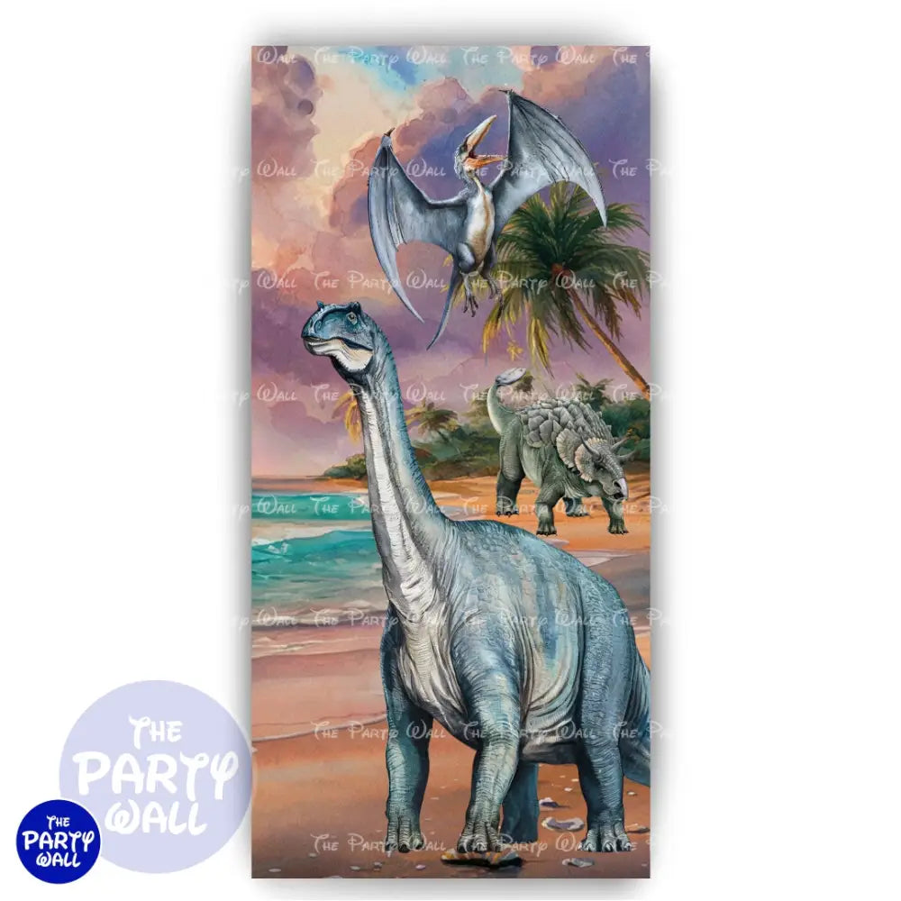 Dinosaurios - Funda para mampara de punta redonda o rectangular Mampara de punta redonda