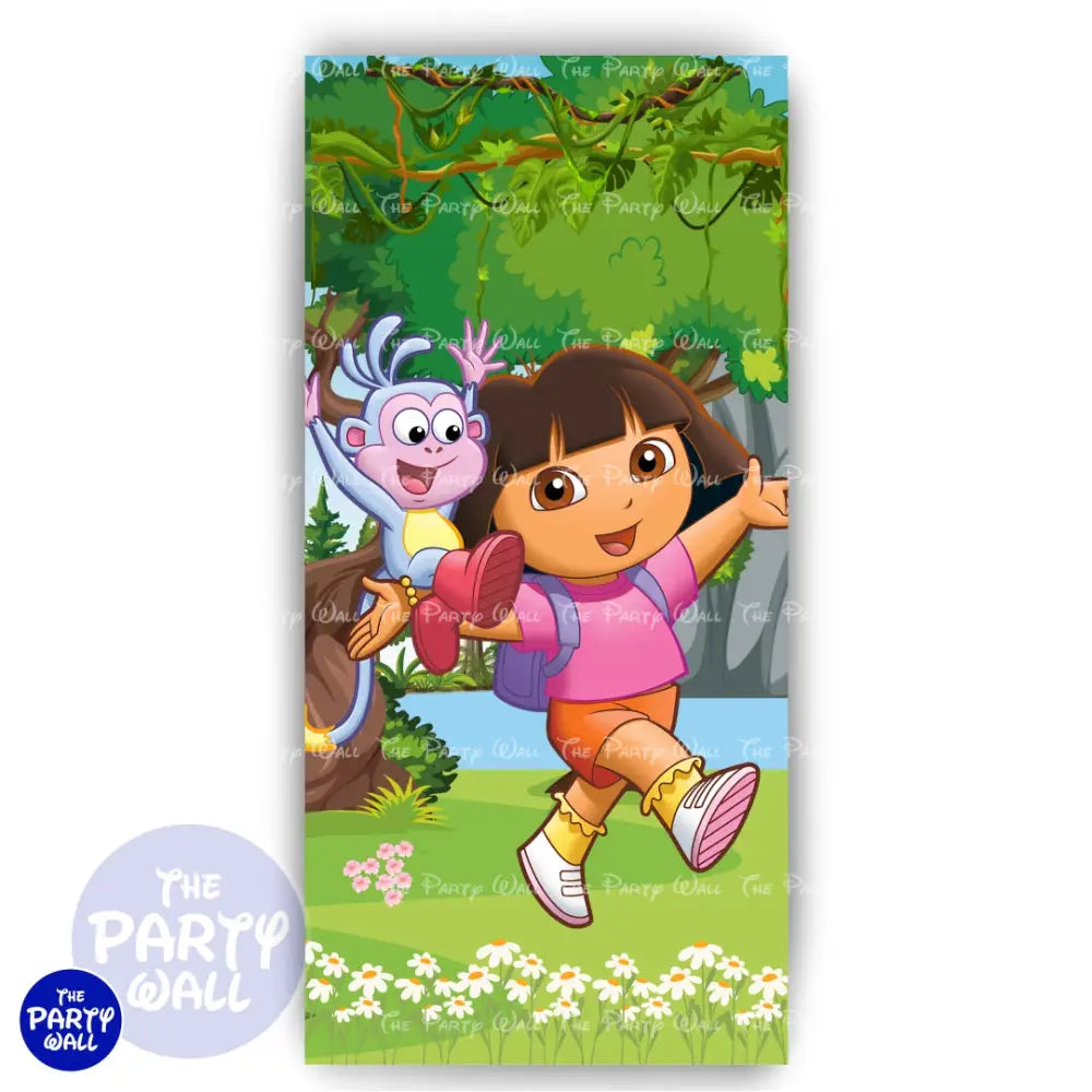 Dora la Exploradora - Funda para mampara de punta redonda o rectangular Mampara de punta redonda